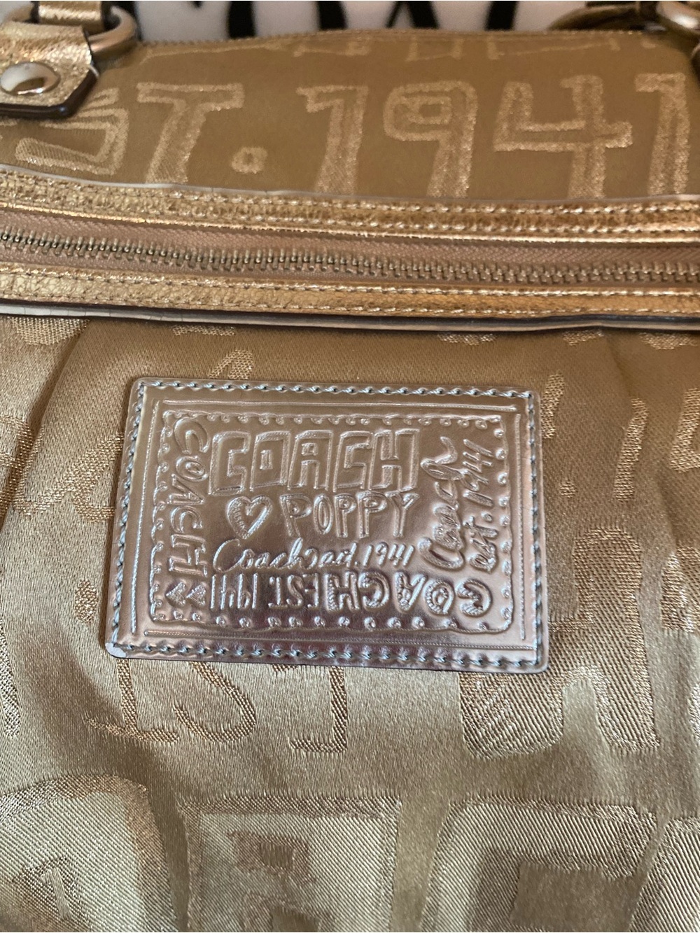 Coach Poppy Story Patch Glam Tote - Picture 15 of 15